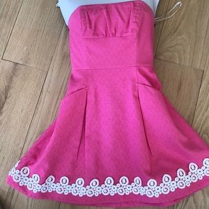 Pink Lily Pulitzer strapless dress